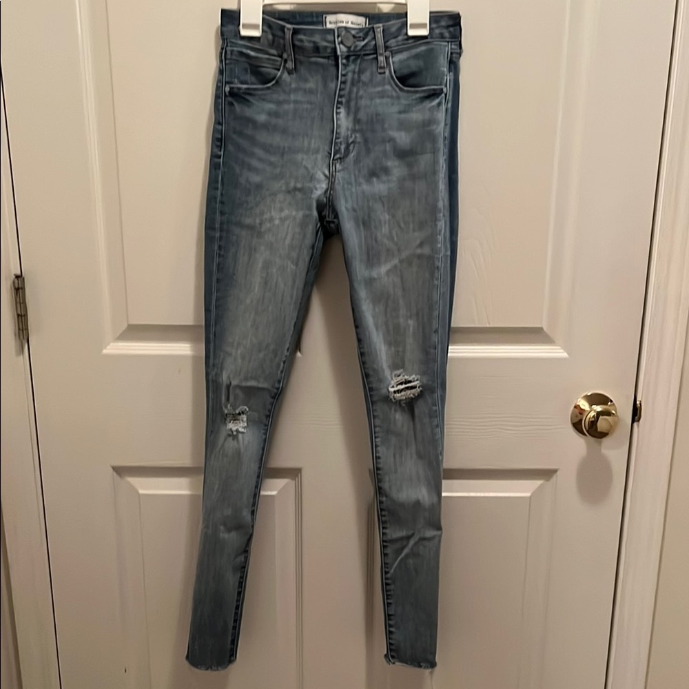 Articles Of Society Blue Skinny Jeans Distressed